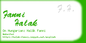 fanni halak business card